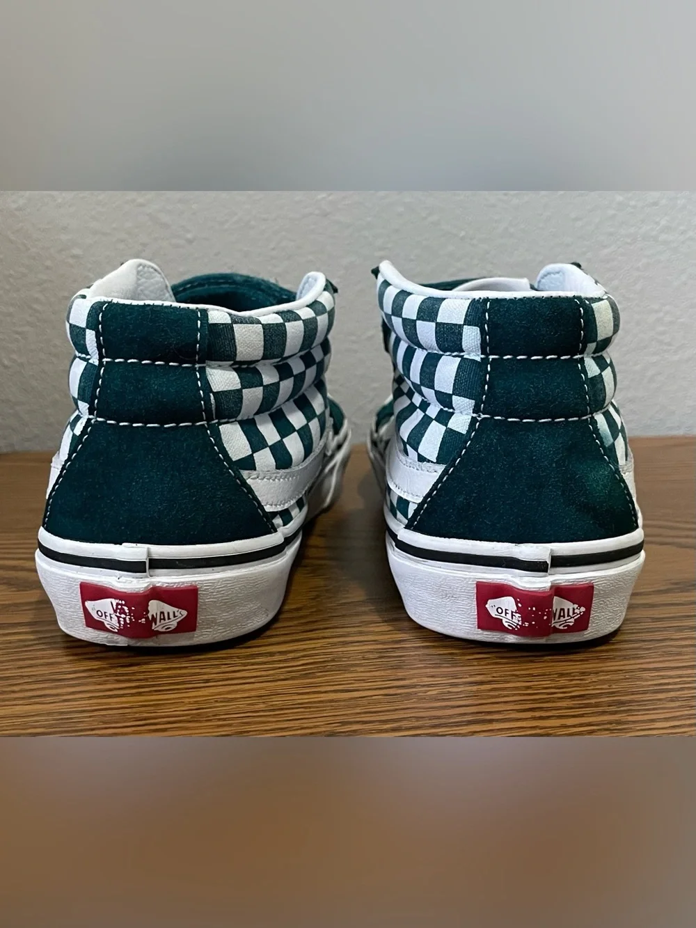 Vans Teal Suede Velcro High-Top Sneakers